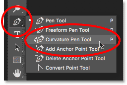 Adobe Photoshop Curvature Pen Tool