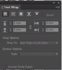 Adobe InDesign Text Wrap Panel