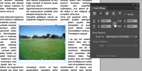 Adobe InDesign Increase text wrap
